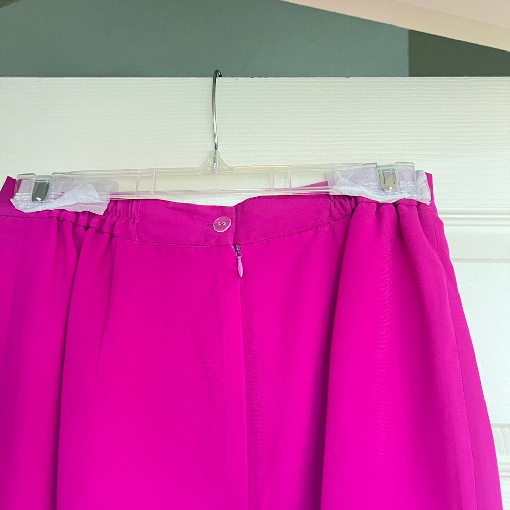GMI Geometric Collar  Magenta Skirt  Top Suit  Set Size 10 Church Formal Wedding - Picture 14 of 16